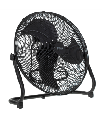 Вентилятор Adler, AD 7334, Velocity fan, Black, Diameter 45 cm, Number of speeds 3, Oscillation, 110 W