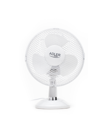 Вентилятор Adler, AD 7302, Desk, White, Diameter 23 cm, Number of speeds 2, Oscillation, 60 W, No