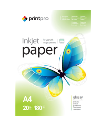 ColorWay PrintPro Photo Paper, 20 sheets, High Glossy, 180 g/m², A4