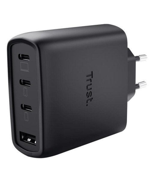 MOBILE CHARGER WALL MAXO 65W/4-PORT GAN BLACK 26067 TRUST