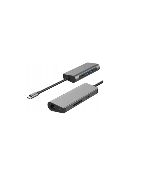 Gigabyte USB-C 7in1 Docking Station, microSD, RJ-45 (Ethernet), USB 3.0 A, USB-C, SD, HDMI, 3.5 mm, Ethernet LAN (RJ-45) ports