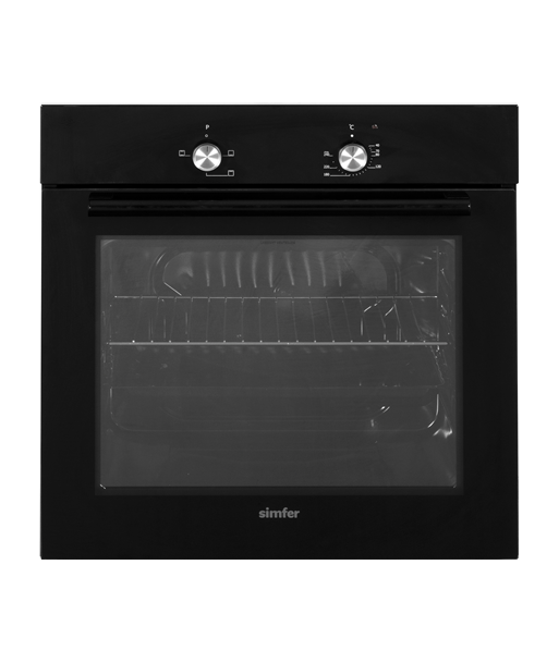 Simfer, Oven, 8004AERSP, 62 L, Electric, Manual, Mechanical control, Height 60 cm, Width 60 cm, Black