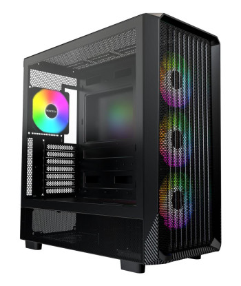Case MONTECH X5 MidiTower Case product features Transparent panel Not included Colour Black X5(B)