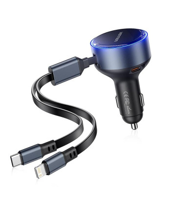 MOBILE CHARGER CAR USB/3P BLACK FFOB0 VENTION