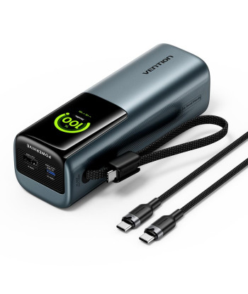 Akupank powerbank USB 20000MAH 165W/GRAY TFT DISPLAY FKFH0 VENTION