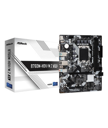 Mainboard ASROCK Intel B760 Express LGA1700 Micro-ATX Memory DDR4 Memory slots 2 2xPCI-Express 3.0 1x 1xPCI-Express 4.0 16x