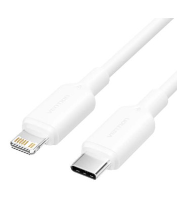 CABLE USB-C TO LIGHTNING/1M WHITE LAKWF VENTION