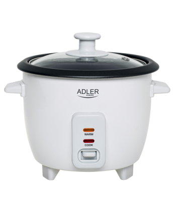 Riisikeetja Adler, AD 6418, 300 W, 0.6 L, Number of programs 2, White