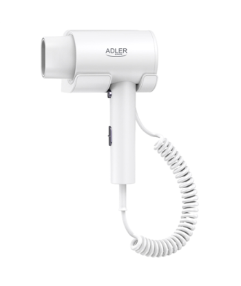 Adler Wall-Mount Hair Dryer, AD 2285, 2000 W, Number of temperature settings 3, White