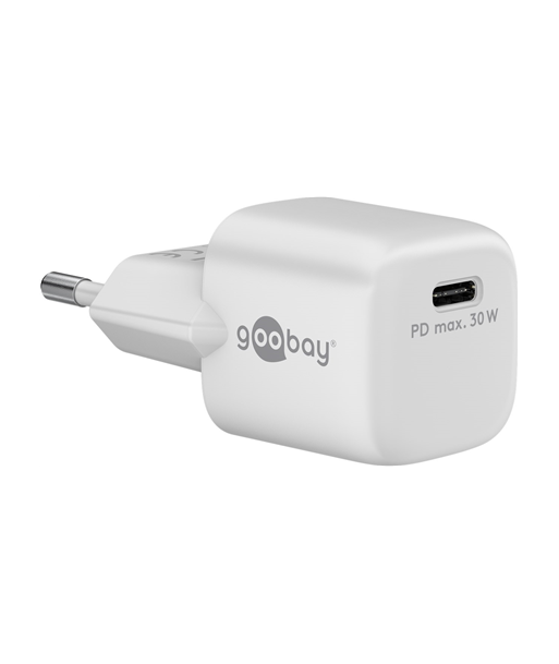 Goobay, USB-C PD GaN Fast Charger Nano (30 W), 59716, N/A