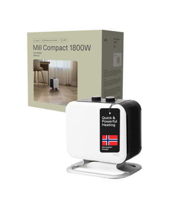 Soojendi Mill, CUS1800MECWA, Fan heater, 1800 W, Number of power levels 2, Suitable for rooms up to 10-30 m², White