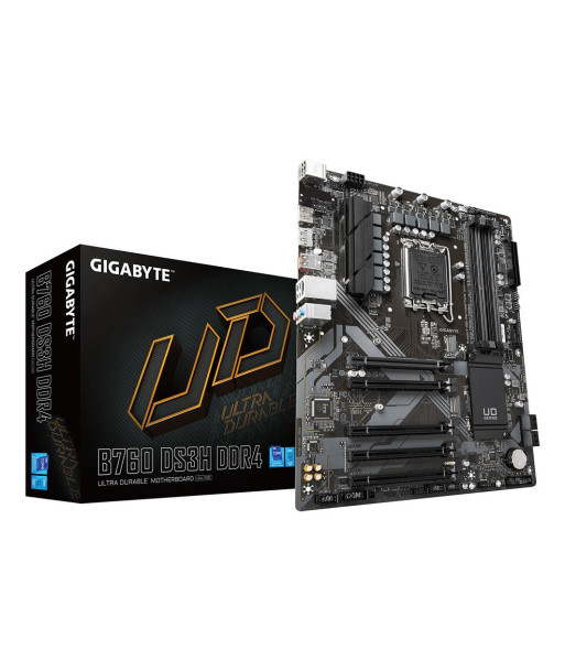 Mainboard GIGABYTE Intel B760 Express LGA1700 ATX Memory DDR4 Memory slots 4 4xPCI-Express 3.0 1x 1xPCI-Express 4.0 16x 2xM.2