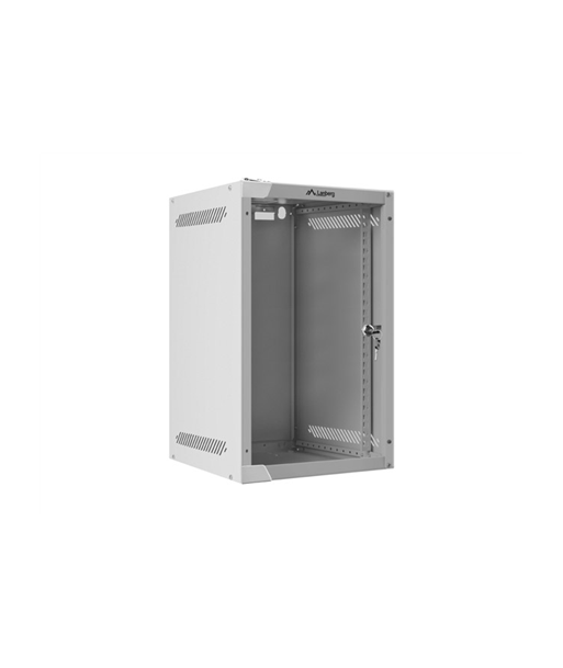 Lanberg Rack cabinet 10" wall-mount 9U/280x310 (flat pack) with glass door | WF10-2309-10S | Gray