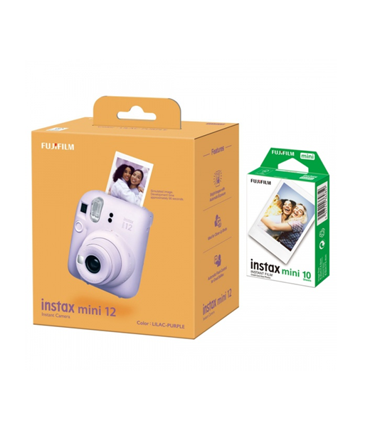 Fujifilm, Instax Mini 12 Camera + Instax Mini Glossy (10pl), Lilac Purple, 800