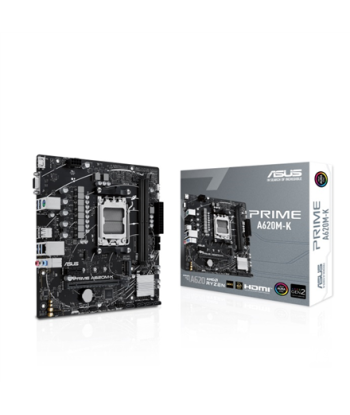 Asus, PRIME A620M-K, Processor family AMD, Processor socket AM5, DDR5 DIMM, Memory slots 2, Supported hard disk drive