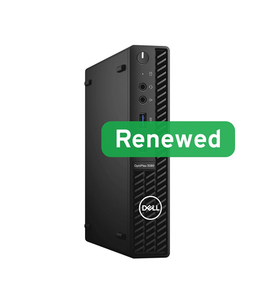 DELL Renewed Grade A, OptiPlex 3080 Micro, Intel Core i5, i5‑10500T, 8 GB, SSD, 256 GB, Intel UHD Graphics 630, Windows 11 Pro