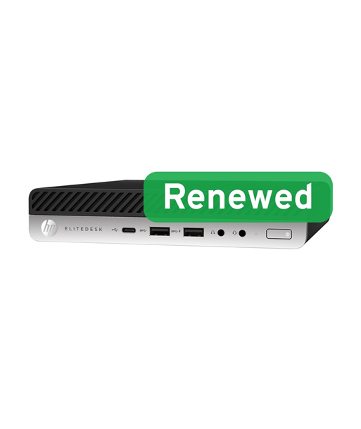 HP Renewed Grade A, EliteDesk 800 G4, Intel Core i5, i5-8500T, 8 GB, SSD, 256 GB, Intel UHD Graphics 630, Windows 11 Pro