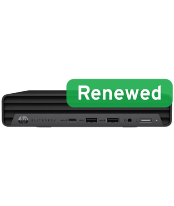 HP Renewed Grade A, EliteDesk 800 G8, Intel Core i5, i5-11500T, 16 GB, SSD, 256 GB, Intel UHD Graphics 750, Windows 11 Pro