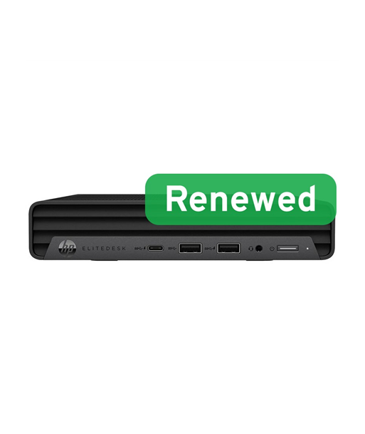 HP Renewed Grade A, EliteDesk 800 G8, Intel Core i5, i5-11500T, 16 GB, SSD, 256 GB, Intel UHD Graphics 750, Windows 11 Pro