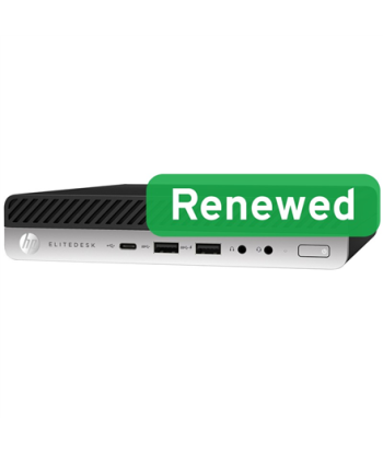 HP Renewed Grade B, EliteDesk 800 G4, Intel Core i5, i5-8500T, 8 GB, SSD, 256 GB, Intel UHD Graphics 630, Windows 11 Pro