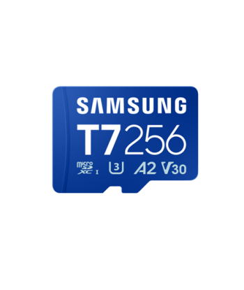 Samsung MicroSD card, T7, 256 GB, microSDXC, Flash memory class U3, V30, A2
