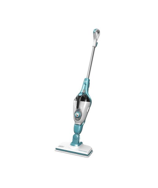 Пароочиститель BLACK & DECKER, FSMH1321-QS, Power 1300 W, Steam pressure 2.5 bar, Water tank capacity 0.5 L, White/Aqua