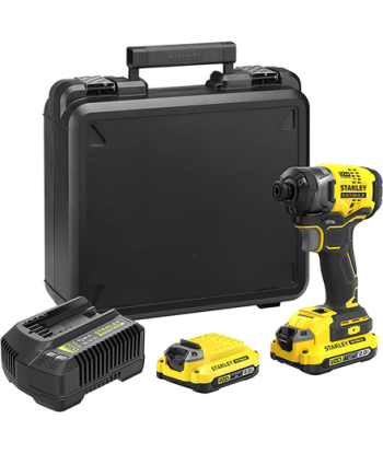 Stanley, 18V V20 Brushless 3-Speed Impact Driver - 2.0Ah Kit, SFMCF820D2K-QW, 18 V, 2.0 Ah, Lithium Ion