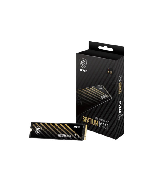 SSD MSI SPATIUM M461 2TB M.2 PCIE NVMe 3D NAND Write speed 4200 MBytes/sec Read speed 5000 MBytes/sec 2.15mm TBW 450 TB MTBF