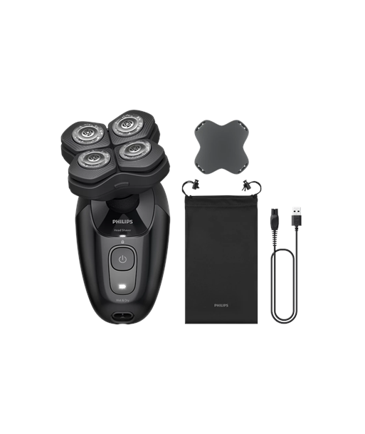 Philips Head Shaver, Pro 5000 Series HS5980/15, Operating time (max) 60 min, Wet & Dry, Lithium, Deep Black