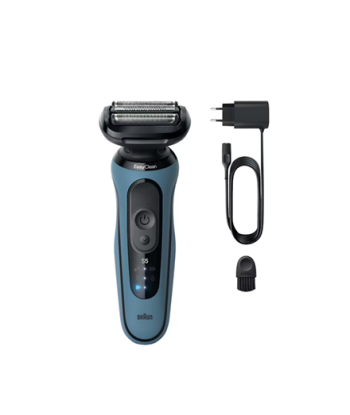 Бритва Braun, Series 5 52-A1000s, Operating time (max) 50 min, Wet & Dry, Lithium Ion, Blue/Black