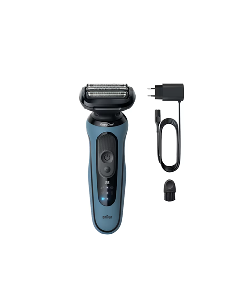 Бритва Braun, Series 5 52-A1000s, Operating time (max) 50 min, Wet & Dry, Lithium Ion, Blue/Black