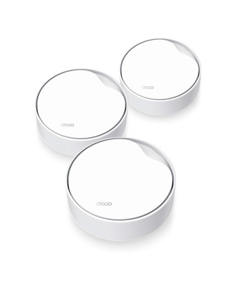Wireless Router TP-LINK Wireless Router 3-pack 3000 Mbps Mesh Wi-Fi 6 1x10/100/1000M 1x2.5GbE DHCP DECOX50-POE(3-PACK)