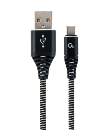 CABLE USB-C TO USB2 2M BLK/WHT/CC-USB2B-AMCM-2M-BW GEMBIRD
