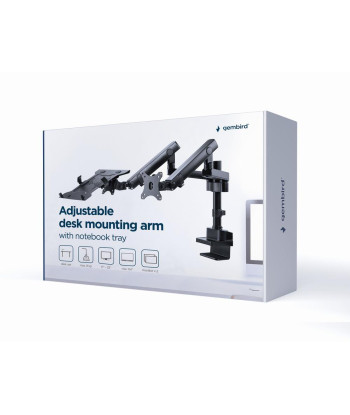 DISPLAY ACC MOUNTING ARM/NB TRAY MA-DA3-02 GEMBIRD