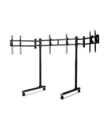 Next Level Racing Floor stand, Round Tube Freestanding Single Monitor Stand, Up to 3x43", Height adjustment, Tilt, Maximum