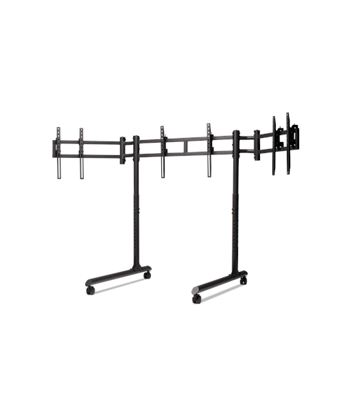 Next Level Racing Floor stand, Round Tube Freestanding Single Monitor Stand, Up to 3x43", Height adjustment, Tilt, Maximum