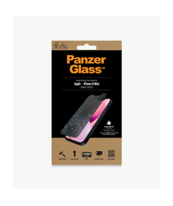 PanzerGlass, Apple, iPhone 13 Mini, Tempered glass, Black, Crystal clear, Resistant to scratches and bacteria, Shock absorbing