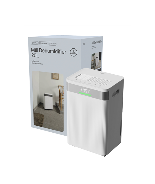 Õhukuivati Mill, MDH20, Suitable for rooms up to 20-30 m², Water tank capacity 4 L, White
