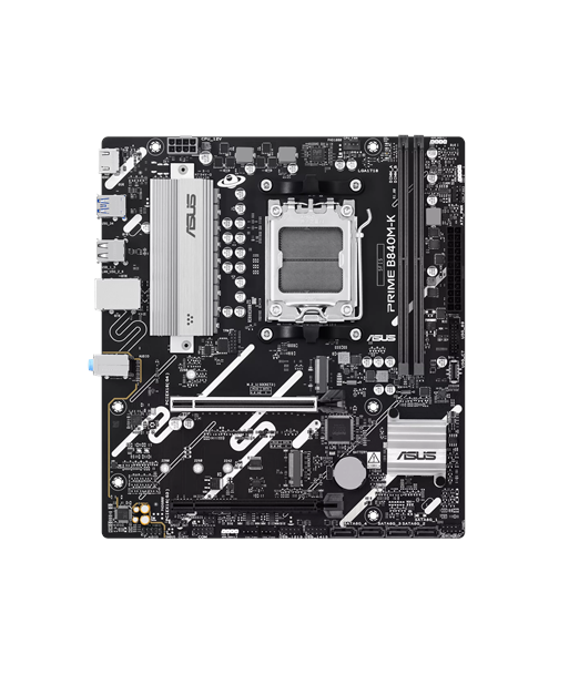 Asus PRIME B840M-K, Processor family AMD, Processor socket AM5, DDR5, Supported hard disk drive interfaces SATA, M.2, Number