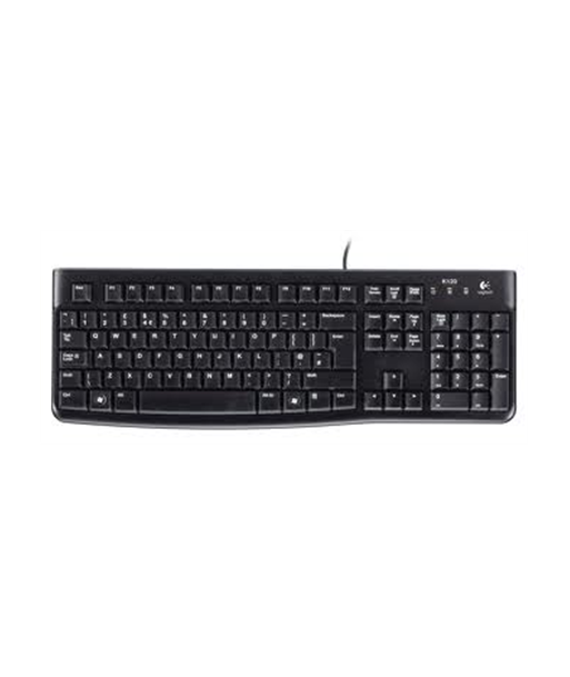 Logitech, K120, Standard, Wired, EN/LT, Black