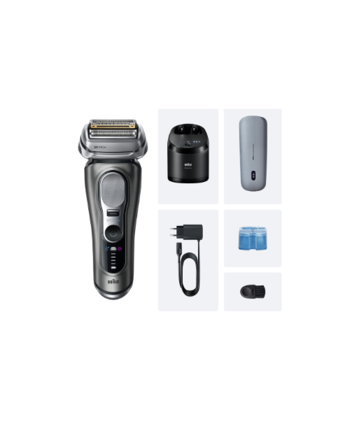 Бритва Braun, Series 9 Pro+ 9675cc, Operating time (max) 60 min, Wet & Dry, Lithium Ion, Grey
