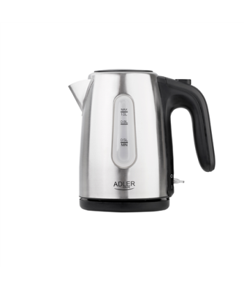 Veekeetja Adler, AD 1273, Standard, 1200 W, 1 L, Stainless steel, 360° rotational base, Stainless steel