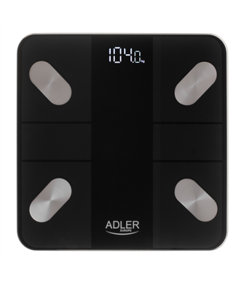 Весы для ванной Adler, Smart, AD 8186b, Maximum weight (capacity) 180 kg, Accuracy 100 g, Body Mass Index (BMI) measuring