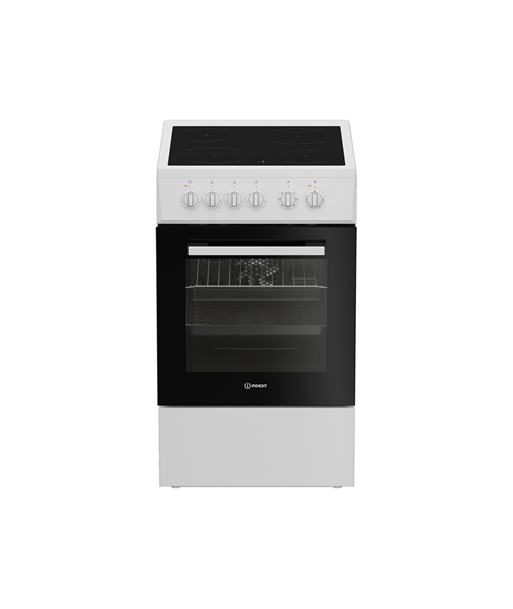 INDESIT Cooker, I5V8PMW, Hob type Ceramic, Oven type Electric, White, Width 50 cm, Depth 60 cm, 55 L