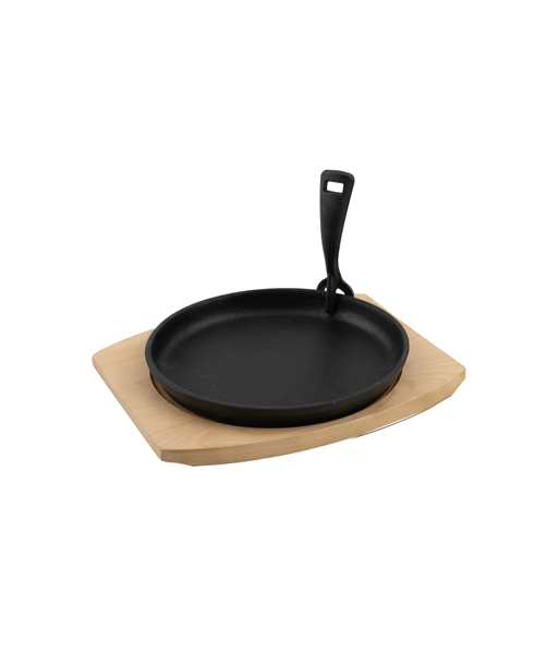 Barbecook | Cast Iron Grill Pan with Bamboo Trivet (per 2 pcs) | BC-ACC-7420