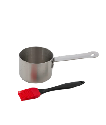 Barbecook | Stainless steel saucepot with brush, 10.5 x 7.5 x 23 cm | BC-ACC-7211