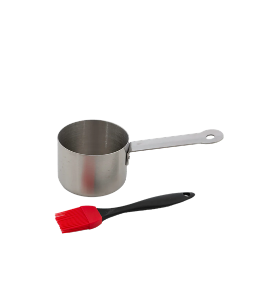 Barbecook | Stainless steel saucepot with brush, 10.5 x 7.5 x 23 cm | BC-ACC-7211