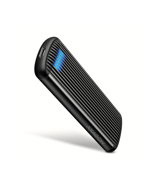 AXAGON USB-C 10Gbps M.2 NVMe SSD Enclosure, Screwless, RIBBED Aluminum | EEM2-SC