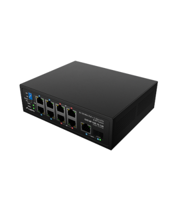 Lanberg Switch PoE 4xBT 4xAT SFP/ETH Din Unmanagment Fast Ethernet, ILFE-8P-1GE-1S-120, Unmanaged, Din rail, Rack