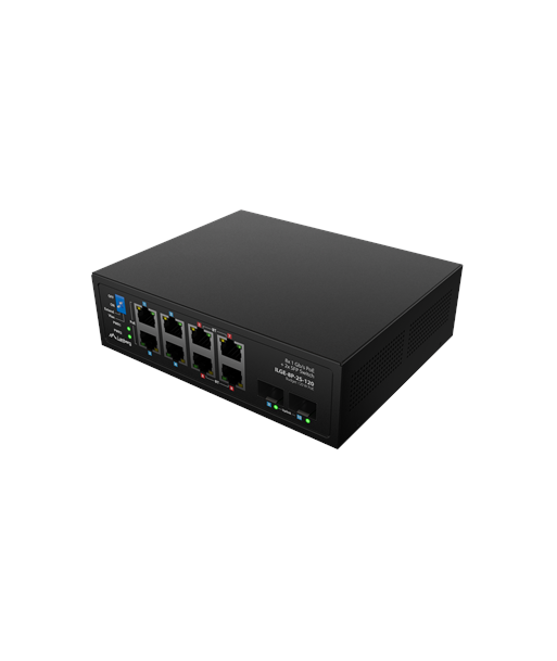 Lanberg Switch PoE 4xBT 4xAT 4xSFP Din Unmanagment Gigabit Ethernet, ILGE-8P-2S-120, Unmanaged, Din rail